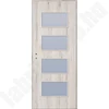 Kép 1/2 - Havas tölgy  jobbos 90x210cm beltéri dekorfóliás Merano üvegezésű ajtó,  ajtólap + blokktok + zárbetét + kulcs CanDo