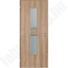 Kép 1/2 - Skandináv tölgy  jobbos 90x210cm beltéri dekorfóliás Nida üvegezésű ajtó ajtólap + blokktok + zárbetét + kulcs  CanDo