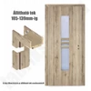 Kép 1/3 - Csomós tölgy  jobbos 90x210cm beltéri dekorfóliás Nida üvegezésű ajtó ajtólap + ÁLLÍTHATÓ TOK + zárbetét + kulcs  CanDo
