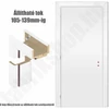 Kép 1/3 - Matt fehér jobbos 75x210cm beltéri dekorfóliás teli ajtó ajtólap + ÁLLÍTHATÓ TOK + zárbetét + kulcs  CanDo