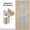 Kép 1/3 - Cédrus jobbos 90x210cm beltéri dekorfóliás Merano üvegezésű ajtó,  ajtólap + állítható tok + zárbetét + kulcs CanDo