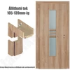 Kép 1/3 - Skandináv tölgy  jobbos 90x210cm beltéri dekorfóliás Nida üvegezésű ajtó ajtólap +  ÁLLÍTHATÓ TOK + zárbetét + kulcs  CanDo