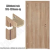 Kép 1/3 - Skandináv tölgy  jobbos 100x210cm beltéri dekorfóliás teli ajtó ajtólap +  ÁLLÍTHATÓ TOK + zárbetét + kulcs  CanDo