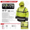 Kép 2/3 - Bélelt dzseki fényvisszaverős ""parka"", méret S,sárga