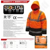 Kép 2/3 - Bélelt dzseki fényvisszaverős ""parka"", méret XL,narancs