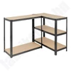 Kép 4/5 - Fém polc DEDRA N1411, 5 MDF polccal, méretek 180x90x40 cm, fekete