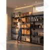 Kép 5/5 - Fém polc DEDRA N1411, 5 MDF polccal, méretek 180x90x40 cm, fekete