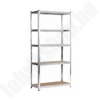 Kép 1/5 - Fém polc DEDRA N1405, 5 MDF polccal, méretek 154x75x30 cm