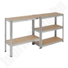 Kép 3/5 - Fém polc DEDRA N1405, 5 MDF polccal, méretek 154x75x30 cm
