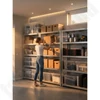Kép 5/5 - Fém polc DEDRA N1410, 5 MDF polccal, méretek 180x90x40 cm