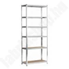 Kép 1/6 - Fém polc DEDRA N1415, 6 MDF polccal, méretek 224x90x40 cm