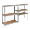 Kép 2/6 - Fém polc DEDRA N1415, 6 MDF polccal, méretek 224x90x40 cm