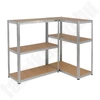 Kép 3/6 - Fém polc DEDRA N1415, 6 MDF polccal, méretek 224x90x40 cm
