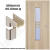 Kép 1/3 - Cédrus jobbos 90x210cm beltéri dekorfóliás NIDA üvegezésű ajtó,  ajtólap + állítható tok + zárbetét + kulcs CanDo