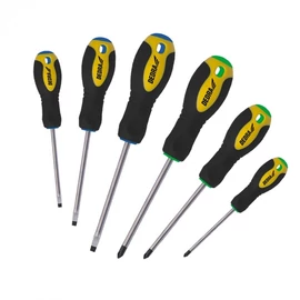 Csavarhúzó készlet 6db, lapos 2x75, 3x80, 4x100, kereszt PH0x80, PH1x80, PH2x100