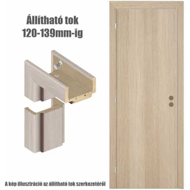 Cédrus balos 90x210cm beltéri dekorfóliás teli ajtó ajtólap 120-139mm-ig állítható tok+ zárbetét + kulcs