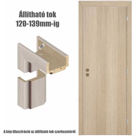 Cédrus jobbos 75x210cm beltéri dekorfóliás teli ajtó ajtólap 120-139mm-ig állítható tok+ zárbetét + kulcs
