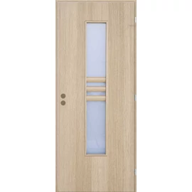 Cédrus jobbos 90x210cm beltéri dekorfóliás NIDA üvegezésű ajtó,  ajtólap + blokktok + zárbetét + kulcs CanDo