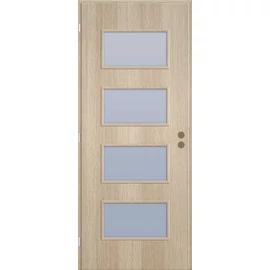 Cédrus balos 90x210cm beltéri dekorfóliás Merano üvegezésű ajtó,  ajtólap + blokktok + zárbetét + kulcs CanDo