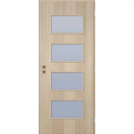 Cédrus jobbos 90x210cm beltéri dekorfóliás Merano üvegezésű ajtó,  ajtólap + blokktok + zárbetét + kulcs CanDo