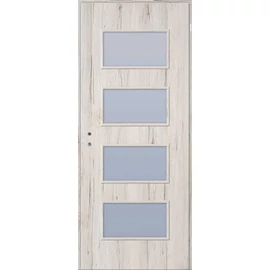 Havas tölgy  jobbos 90x210cm beltéri dekorfóliás Merano üvegezésű ajtó,  ajtólap + blokktok + zárbetét + kulcs CanDo