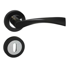 Gréta PRO kilincspár Körrozettás Black Line Fekete Felület BB