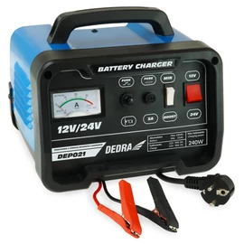 Dedra DEP021 akkumulátor töltő 12V/24V, 25-180Ah - gyorstöltés funkcióval