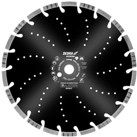 Gyémánttárcsa LASER ASFALT DEDRA H1183A, méretek: 350x25,4 mm