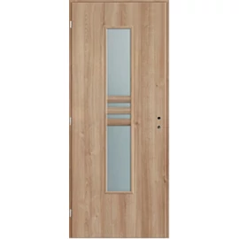 Skandináv tölgy  jobbos 90x210cm beltéri dekorfóliás Nida üvegezésű ajtó ajtólap + blokktok + zárbetét + kulcs  CanDo