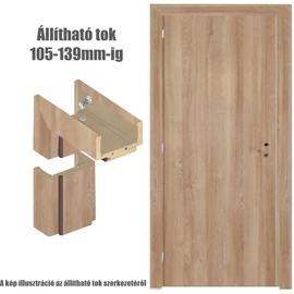 Skandináv tölgy  balos 75x210cm beltéri dekorfóliás teli ajtó ajtólap +  ÁLLÍTHATÓ TOK + zárbetét + kulcs  CanDo
