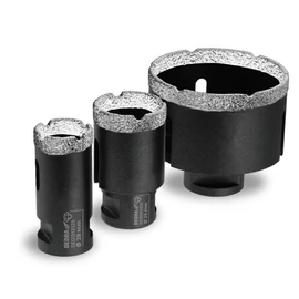 Dedra gyémánt koronafúró 3db-os készlet alu dobozban M14 28, 35, 68mm