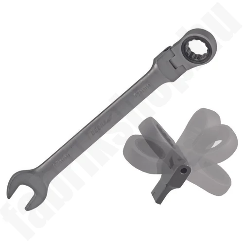 Racsnis csuklós lapos-gyűrűs kulcs 12mm CrV
