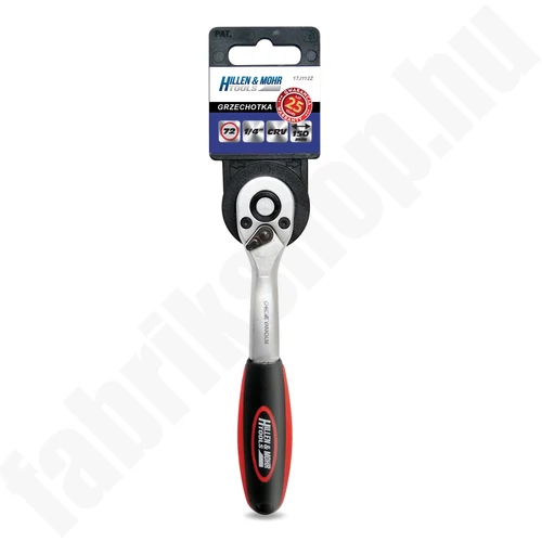 Racsnis kulcs 1/4"", 72T, CRV 6140, hajlított