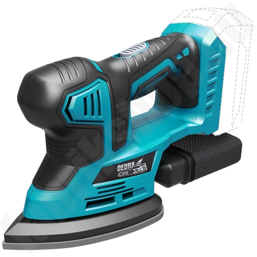 Dedra DED7063 rezgőcsiszoló - akkumulátoros deltacsiszoló 18V – 140x140x93mm