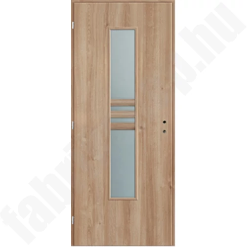 Skandináv tölgy  jobbos 90x210cm beltéri dekorfóliás Nida üvegezésű ajtó ajtólap + blokktok + zárbetét + kulcs  CanDo