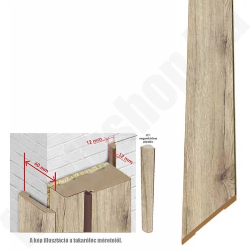 Csomós tölgy takaróléc szögletes szett CanDo