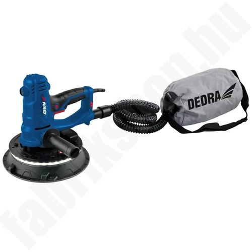 Dedra gipszfelület csiszológép 1200W DEDRA DED7785 LED világítással, tárcsa 225 mm